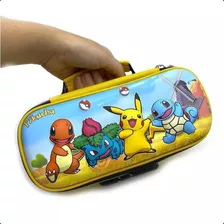 Estojo Escolar 3d Pikachu Couro Novo Pokémon Com Senha