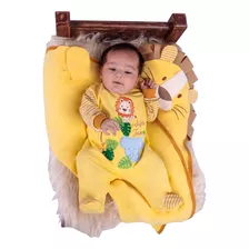 Saída De Maternidade Menino Safari Amarelo Luxo 