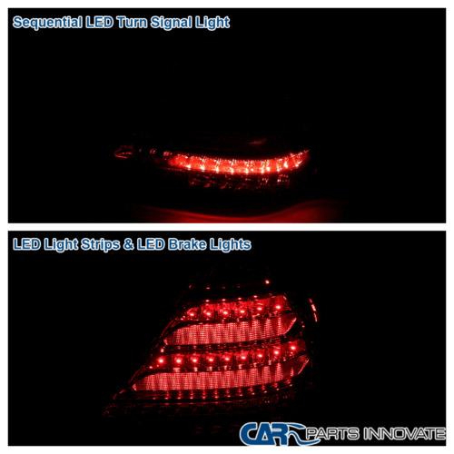 Fits 01-04 Mercede Benz C-class W203 Red/clear Led Seque Ttx Foto 7