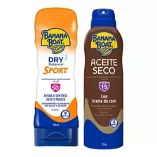 Protector Solar Banana Boat Dry Balance + Bronceador Fps 15