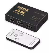 Hdmi Switch 4k Selector Multiplicador Hub 3 Puertos Control