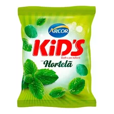 Arcor Bala Kids Hortelã 100 Gramas 