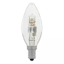 Lâmpada Halogena Vela Lisa Clara 46w 220v E14 Quente Cor Da Luz Branco-quente