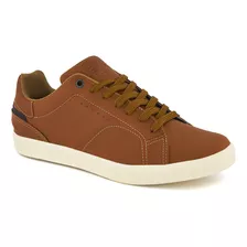 Tenis Casuales Ferrato Low Top Para Caballero Cafe