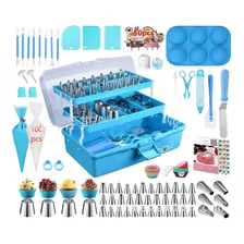 Kit Decoración Para Reposteria 337pcs En Maleta 3 Nivel