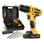 Furadeira Parafusadeira Sem Fio A Bateria Tb-12e 12v 3/8 10mm Com Maleta E Acessórios The Black Tools Amarelo/preto 127/220v 60