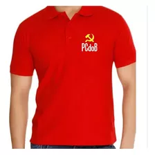 Camisa Vermelha Pcdob Comunista Gola Polo