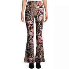 Leggings Acampanados Estampado Floral Cintura Alta 