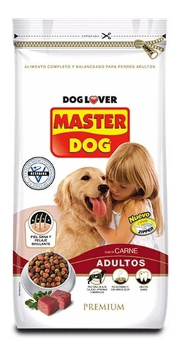 Alimento Master Dog Premium  Para Perro Adulto De Raza Mediana Y Grande Sabor Carne En Bolsa De 18kg