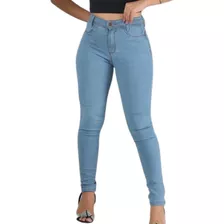 Calça Jeans Feminina Luxo Cintura Alta Com Lycra Premium