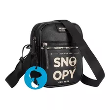 Bolsa Transversal Snoopy Sp2638pt Preto Semax