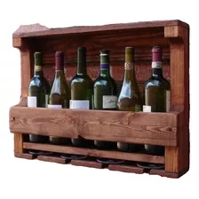 Cava De Vinos Mini Bar De Pared Cantinera Madera Rústica Rob