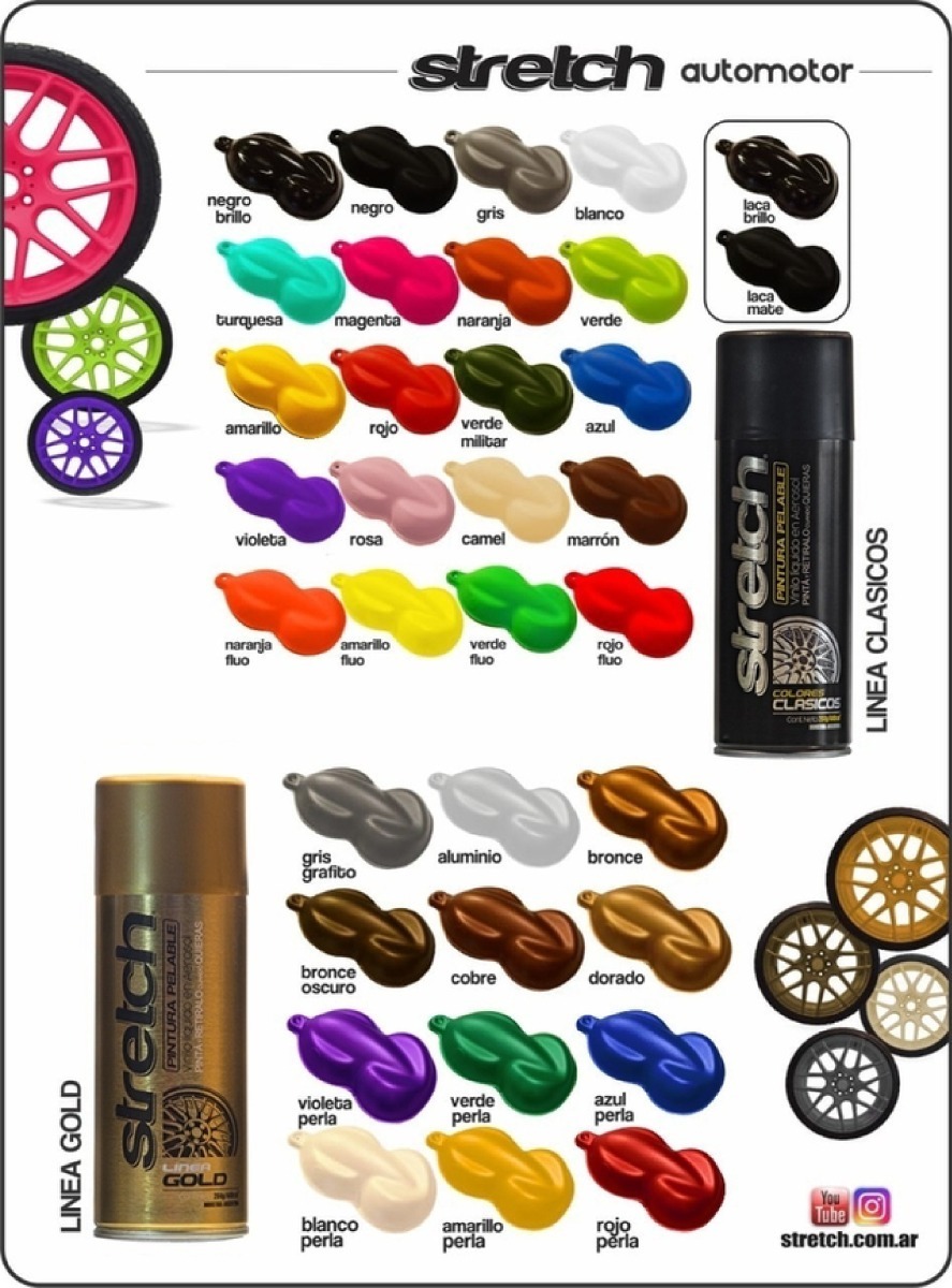 Stretch Pintura Removible | Todos Los Colores | Envios Capta