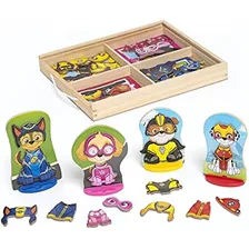 Melissa & Doug Paw Patrol Wooden Magnetic Pretend Play (64 P