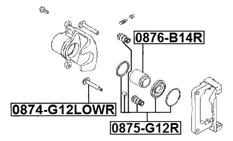 Kit Reparacin Caliper Trasero Subaru Legacy 2004-2015 4y5g Foto 2