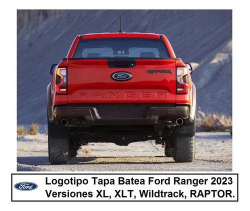 Letras Logotipo Ford Ranger 2023 Tapa Batea Todas Versiones Foto 7