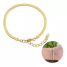 Pulseira Feminina Grossa Banhada À Ouro 18 K