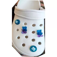 Set 3d 4 Glitter Ositos M&m Para Crocs Jibbitz Sandalia Deco