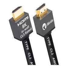 Cable Hdmi 2.1 Ibirdie 8k De 25 Pies Cl3 En Pared Con Clasif