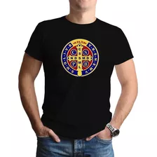 Camiseta Masculina Medalha De São Bento Religiosa Católica