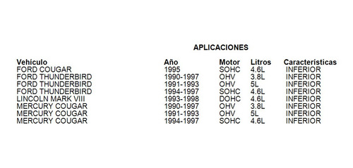Buje Horquilla Inferior Lincoln Mark Viii 1993-1998 4.6l Syd Foto 2