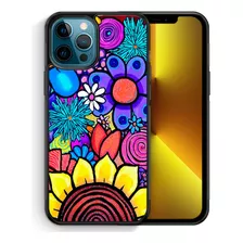 Funda Protectora Para iPhone Flores De Colores Case Tpu Mamá