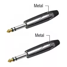 2 Conectores Metalicos De Plug Stereo / Abregoaudio