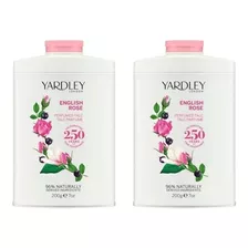 2 Talco Perfumado Yardley English Rose 200g - Selo Adipec