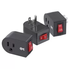 [listado Etl] 3 Pack Enchufe Aterrizado Interruptor On ...