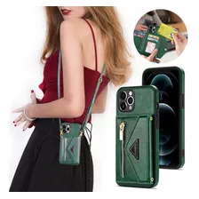 Funda Piel Para iPhone Carcasa Diseño De Bolsa Con Correa