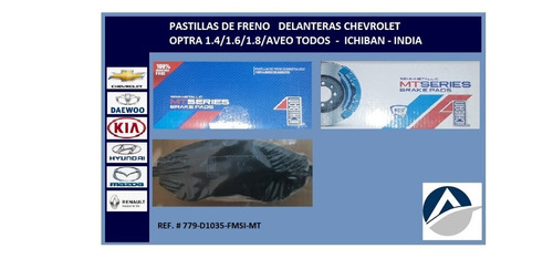 Set Pastillas De Freno Delanteras Chevrolet Aveo - Optra Foto 6
