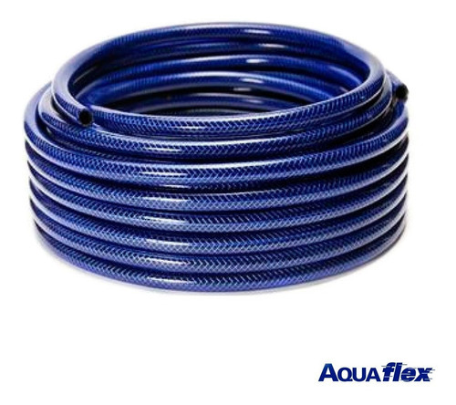 Manguera Riego 5bar Presión 1/2 X 25mts Kit Soporte Aquaflex Color Azul