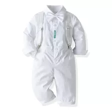 Traje Terno Ropa Formal Para Niño Terno Bebe Blanco Bautizo 