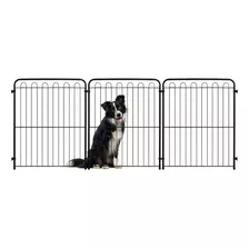 Cercado Cachorro Cães Pet Cercadinho 3 Modulos 211x82cm Cor Preto