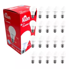 Kit 20x Lâmpadas Led Bulbo 9w Econômica Branca Fria E27