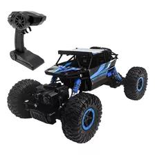 Auto A Radio Control Remoto 4x4 Recargable Todo Terreno Color Azul