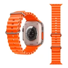 Pulsera Ocean Para Apple Watch Ultra De 49 Mm, 45/44/42/41/40 Mm, Color Naranja