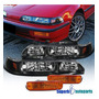 Fits 1998-2001 Acura Integra Black Front Bumper Lights T Spa