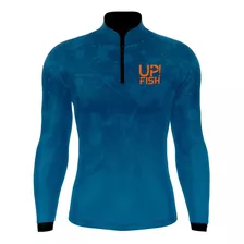 Camisa Camiseta Pesca Masculina Proteção Uv50+ Up Fishi