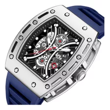 Reloj De Lujo Mini Focus Skeleton Square Hombre