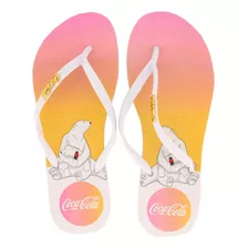 Chinelo Coca Cola Urso Original Feminino Sandália Dedo