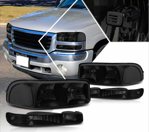 Faros Ahumados Gmc Sierra/ Yukon Xl 1999 2000 2001 A 2007 Foto 2