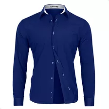 Camisa Camiseta Social Masculina Slim Tricoline Casamento