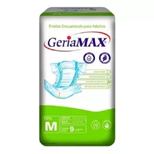 Fralda Geriátrica Descartável Geriamax M Com 9 Unidades