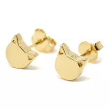 Aretes De Gato Gatito En Chapa De Oro De 22k