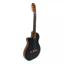 Guitarra Para Zurdo Caja Angosta La Alpujarra 300kec Negra