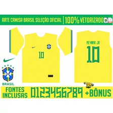 Arte Camisa Brasil Titular 2022-23 + Fonte E Bônus