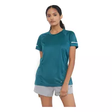 Polera Mujer Deportiva Poliéster R-neck Petrol Corona