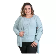 Casaco Twin-set Virginia Tricot Modal Plus Size R:1150