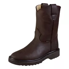 Bota Vaquera De Piel Para Caballero Estilo 0370 Color Cafe 